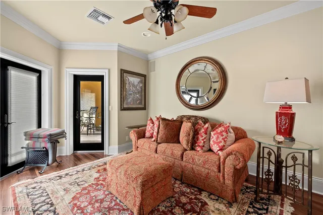a view of a livingroom with furniture and outdoor space