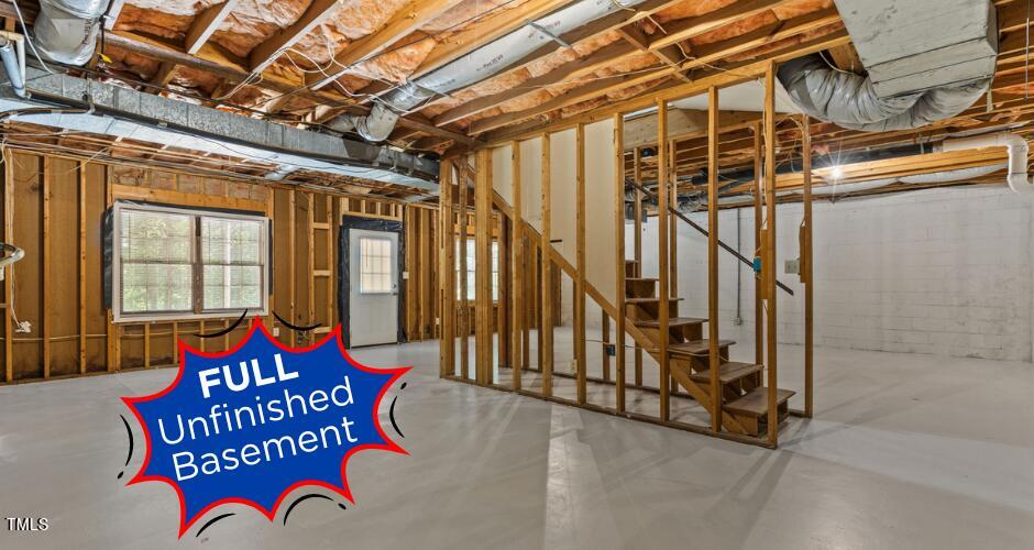 8112 Running Cedar Trail Raleigh, NC 27615 - Photo 40 of 54 Full Basement