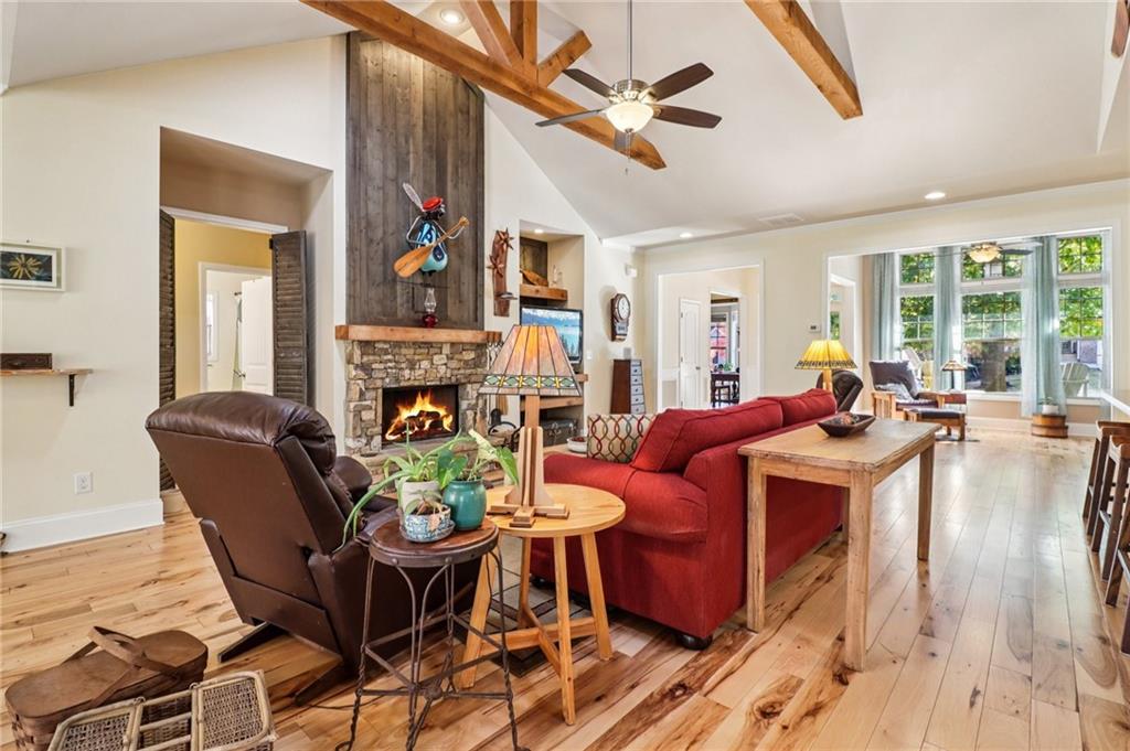 2007 Eagles Ridge Waleska, GA 30183 - Photo 5 of 45 a living room with fireplace furniture and a large window