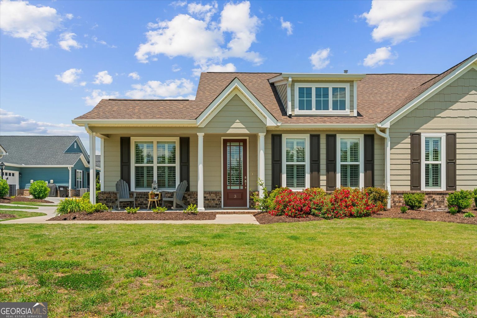 383 Pacer Lane, Unit 3 Dalton, GA 30721 - Photo 3 of 50 a front view of a house with an outdoor space and porch