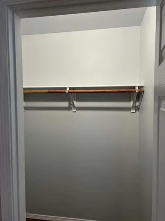 a close up view of racks on the wall