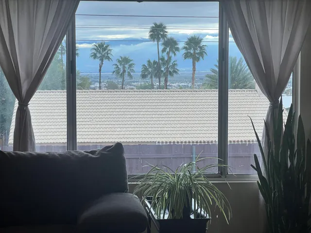 a view of sky from window