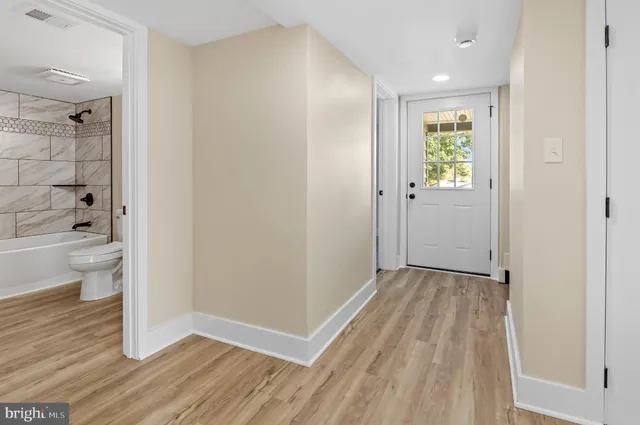 an empty room with a window