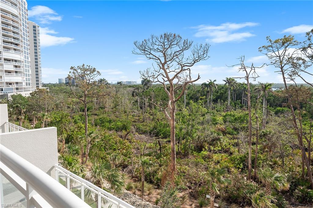 13945 Old Coast Road, Unit 406 Naples, FL 34110 - Photo 40 of 46 a view of a garden from a balcony