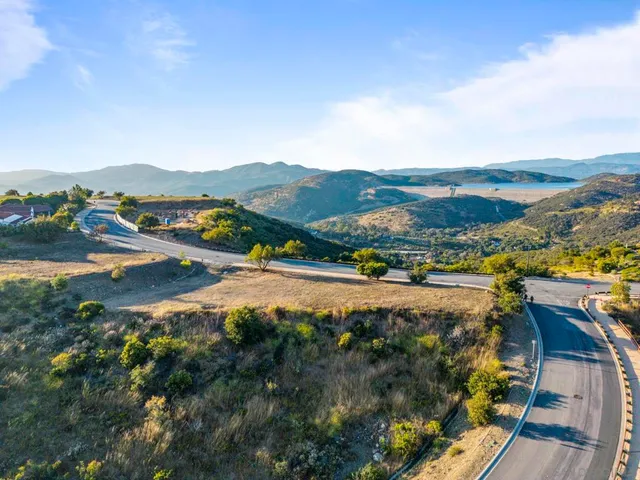 a view of a lake with a mountain
