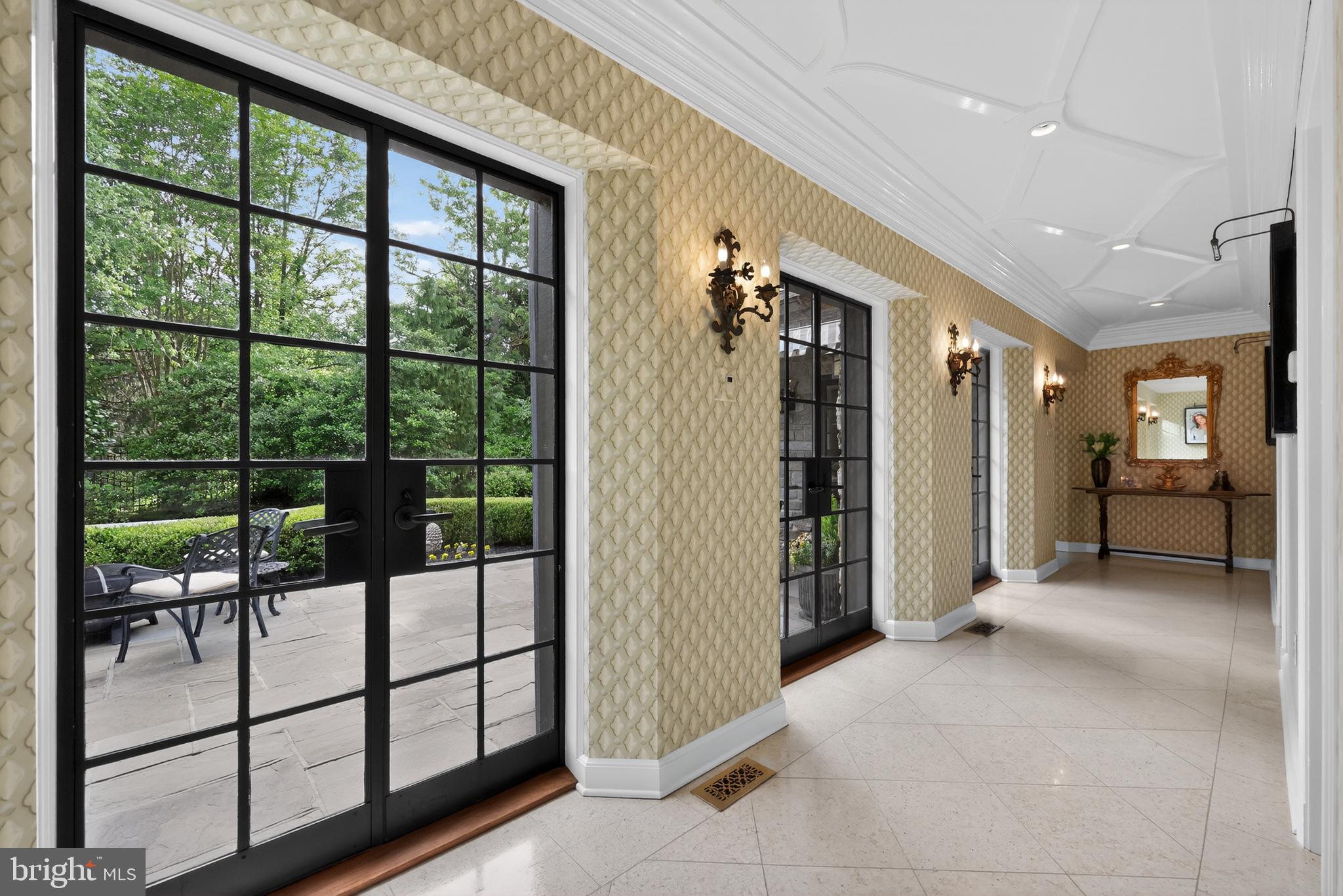 56 Tunbridge Road Haverford, PA 19041 - Photo 17 of 60 Gallery w/French Drs to Terrace & Back to Kitchen