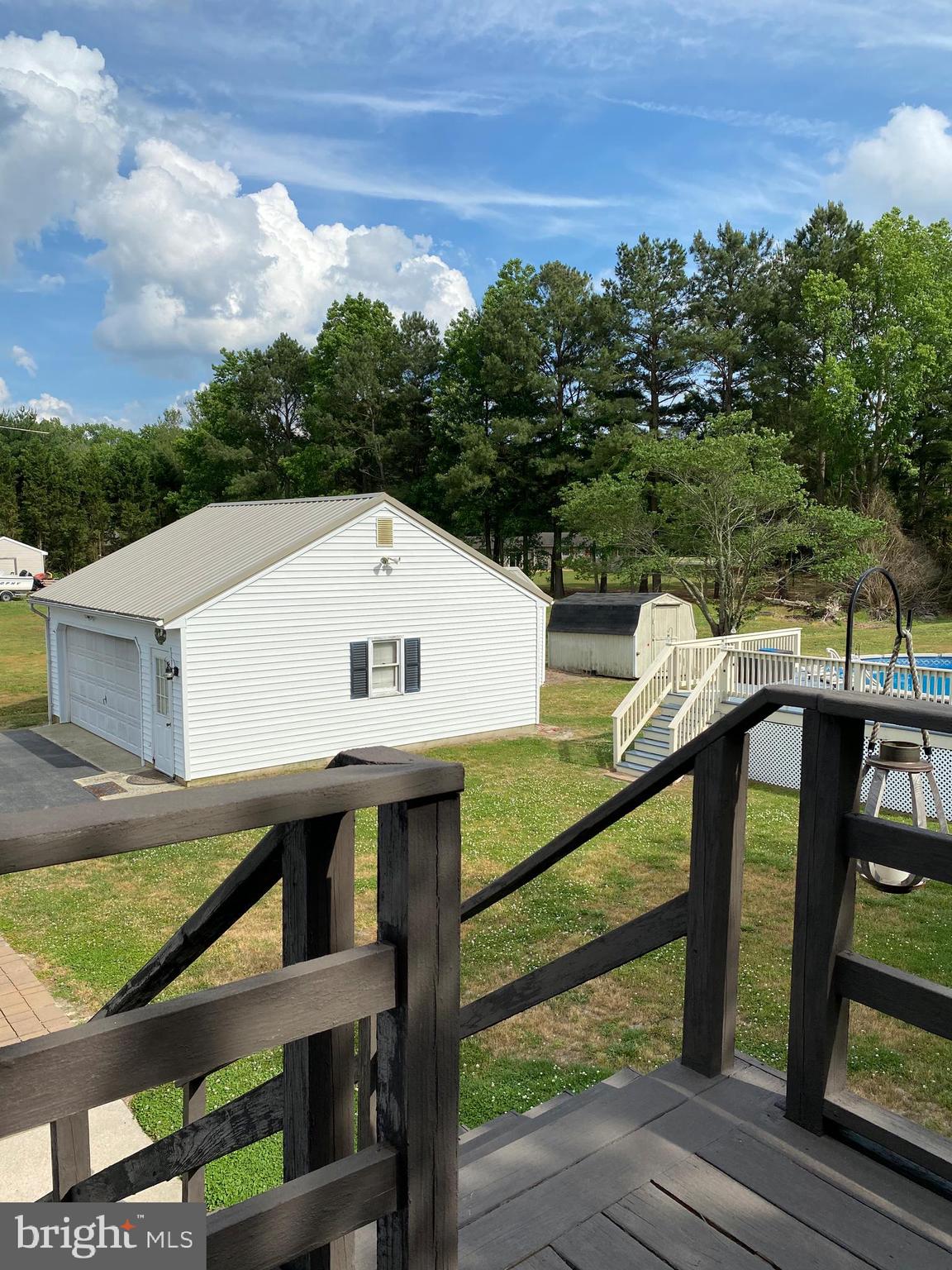 7312 Levin Dashiell Road Hebron, MD 21830 - Photo 29 of 37 View of the backyard from the upstairs deck