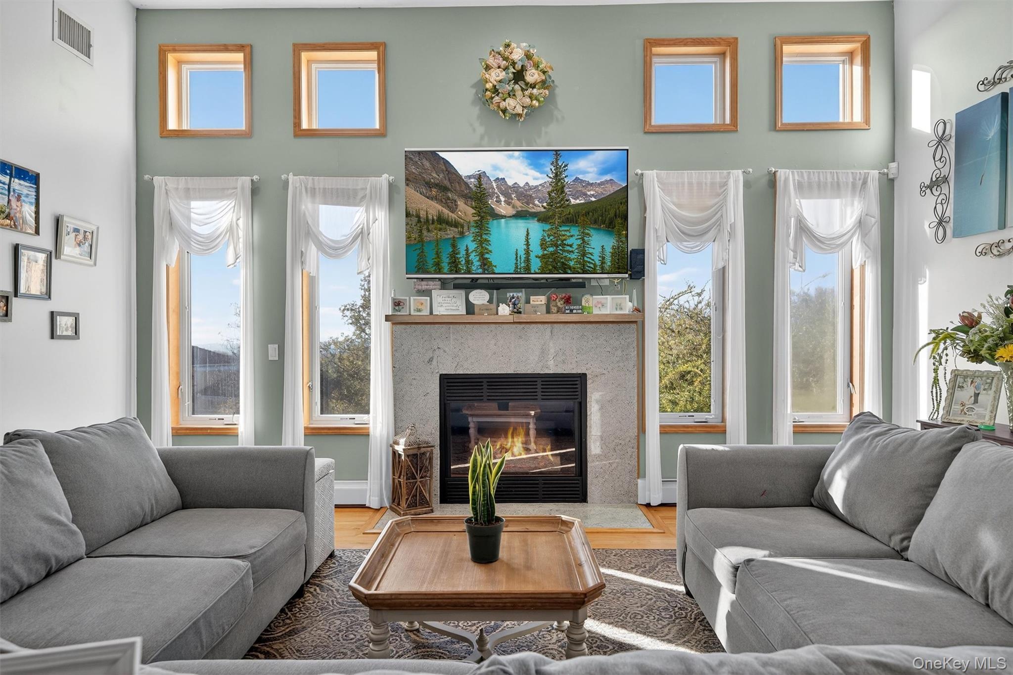 30 Heather Court Middletown, NY 10941 - Photo 5 of 50 a living room with furniture a fireplace and a flat screen tv
