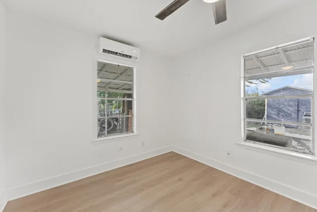 an empty room with a window