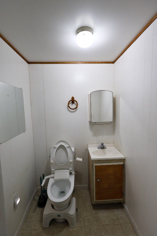 109 Travis Road Paige, TX 78659 - Photo 16 of 39 a bathroom with a toilet a sink and mirror
