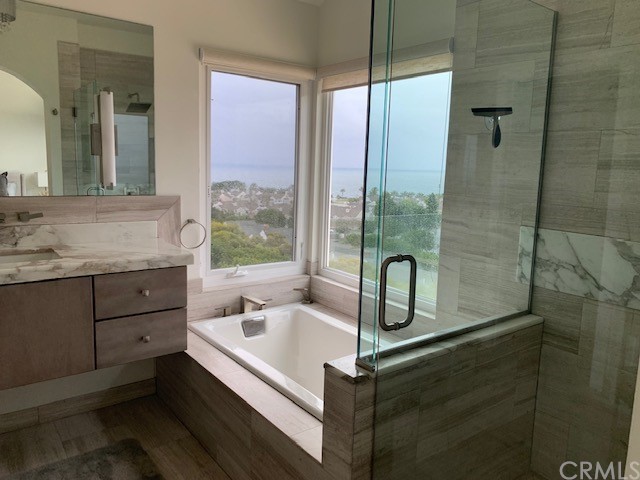 5 Regatta Way Dana Point, CA 92629 - Photo 18 of 36 a bathroom with a tub sink and mirror
