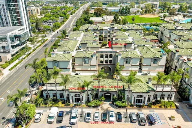 an aerial view of a city