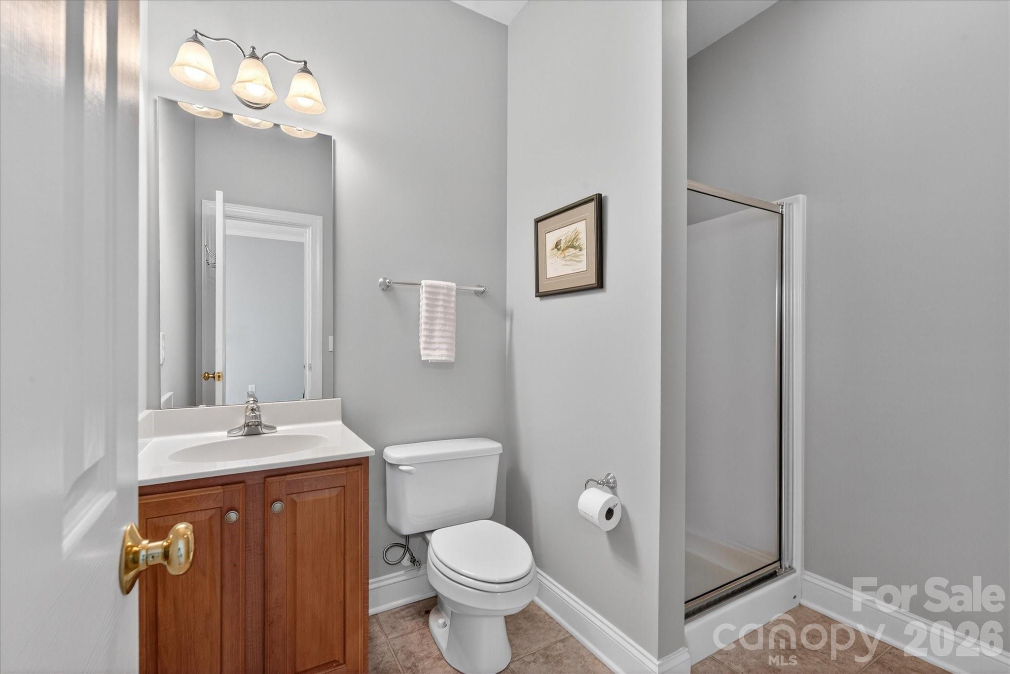 1237 Waynewood Drive Waxhaw, NC 28173 - Photo 24 of 32 a bathroom with a toilet sink and mirror