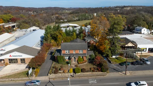 an aerial view of multiple house