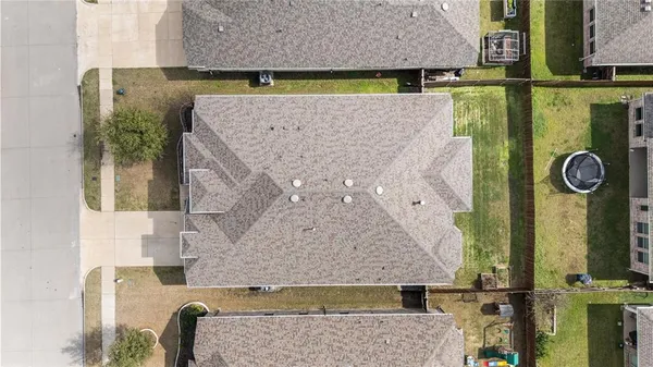 an aerial view of a building