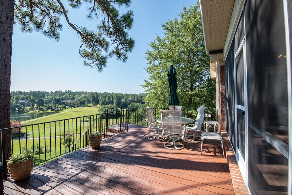 372 Forest Pines Road Aiken, SC 29803 - Photo 42 of 52 Large Rear Deck Overlooks Lake & Golf Course