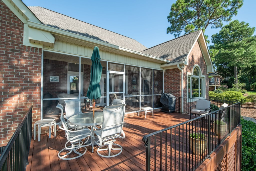 372 Forest Pines Road Aiken, SC 29803 - Photo 43 of 52 Large Rear Deck Overlooks Lake & Golf Course