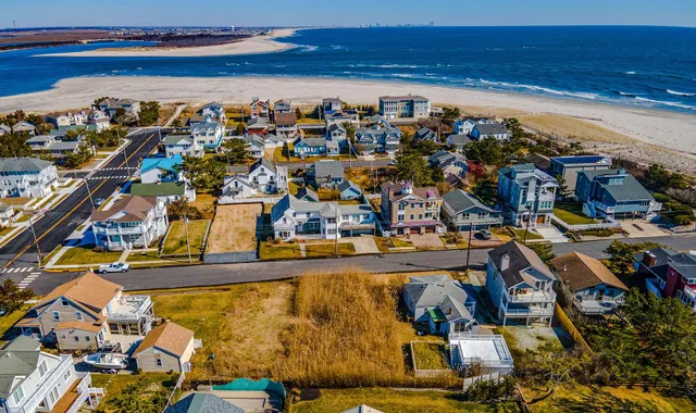 an aerial view of a ocean