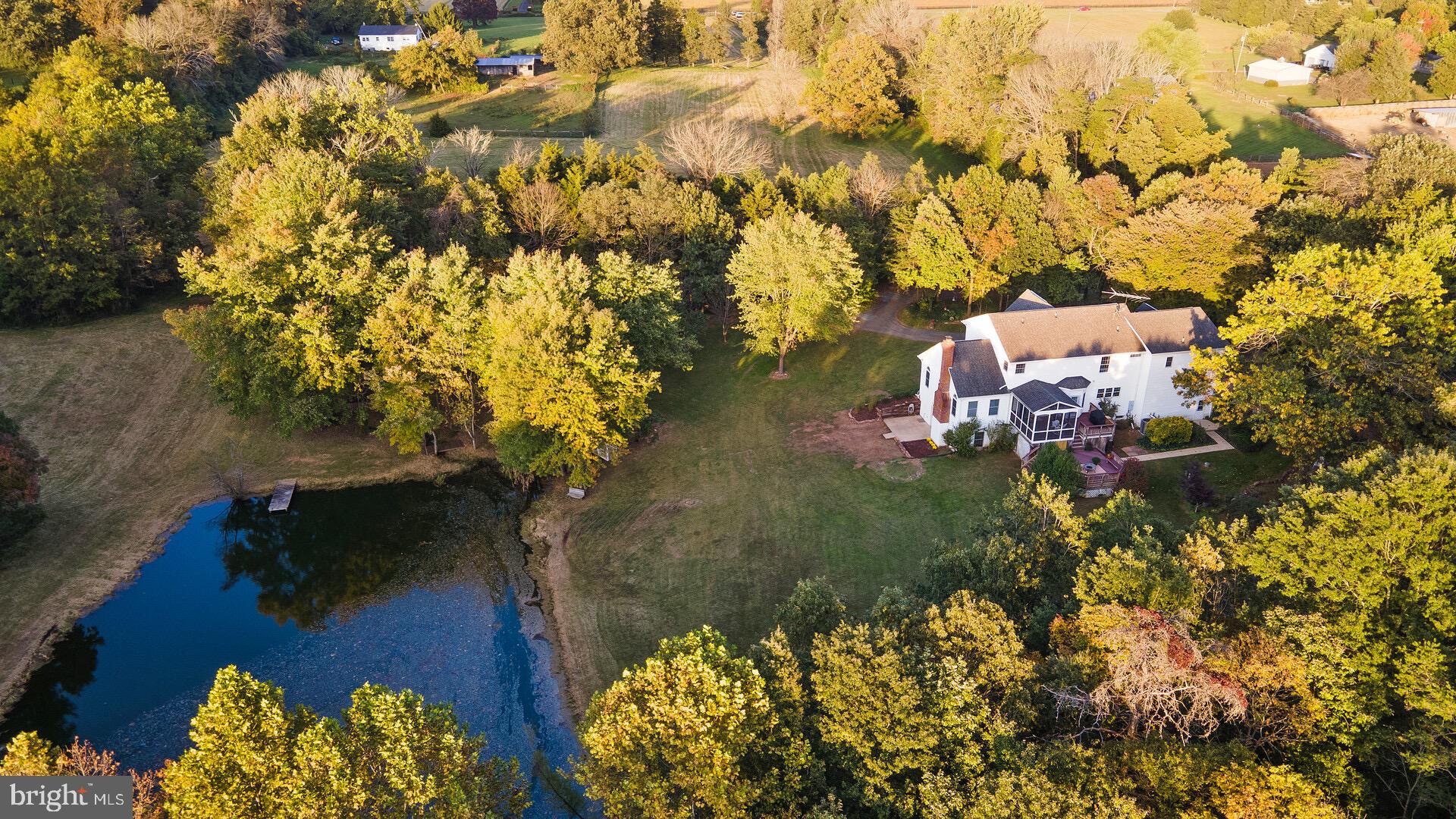 9780 Meetze Road Midland, VA 22728 - Photo 74 of 79 BIRDS EYE VIEW with the Pond!