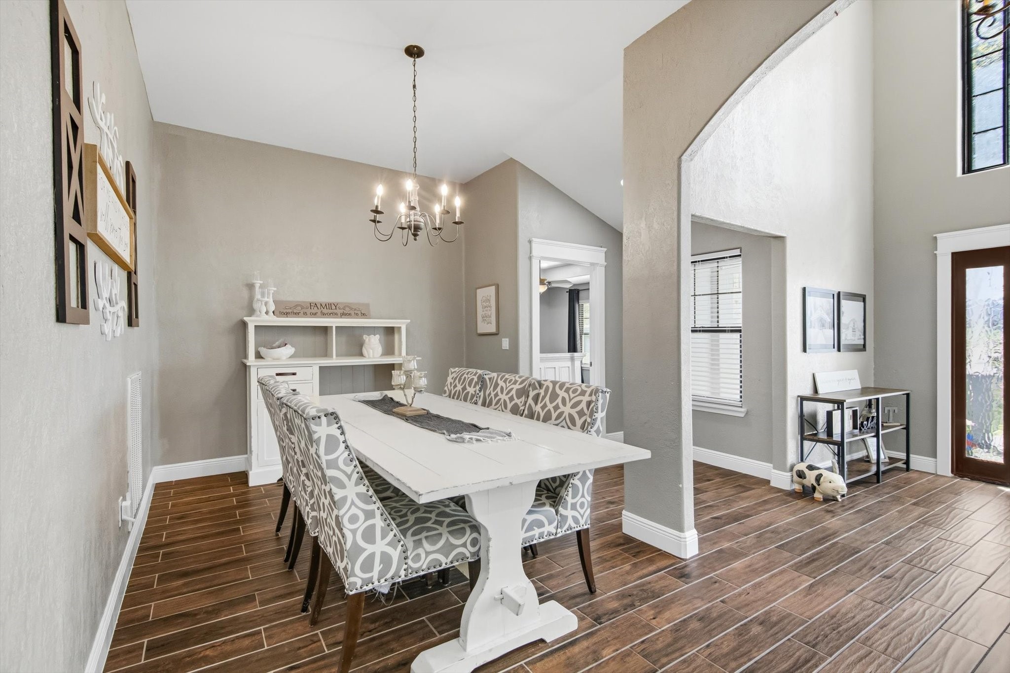9711 Highway 150 Shepherd, TX 77371 - Photo 7 of 48 a view of a dining room with furniture and wooden floor
