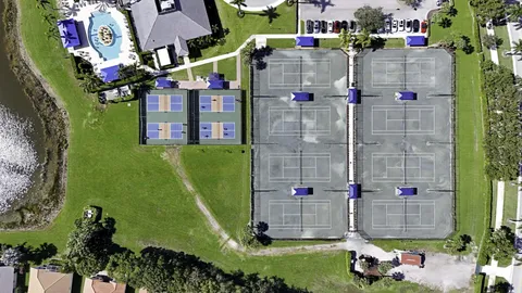 a view of a house with a swimming pool