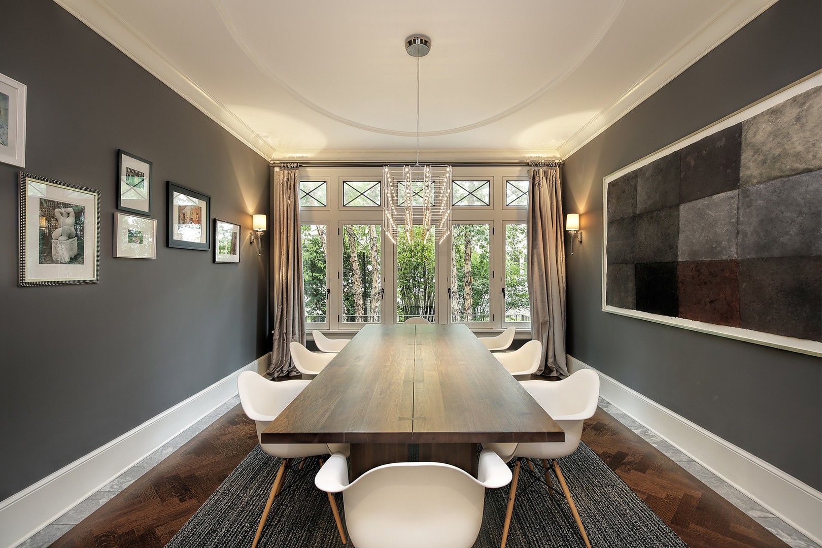 127 Old Green Bay Road Winnetka, IL 60093 - Photo 7 of 33 a view of a dining room with furniture window and wooden floor