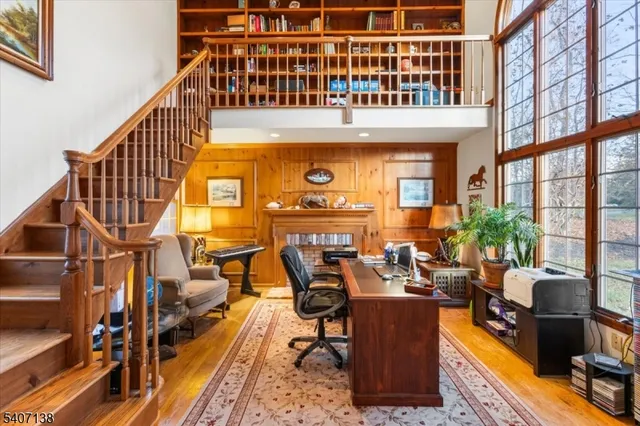 a view of a living room and dining room