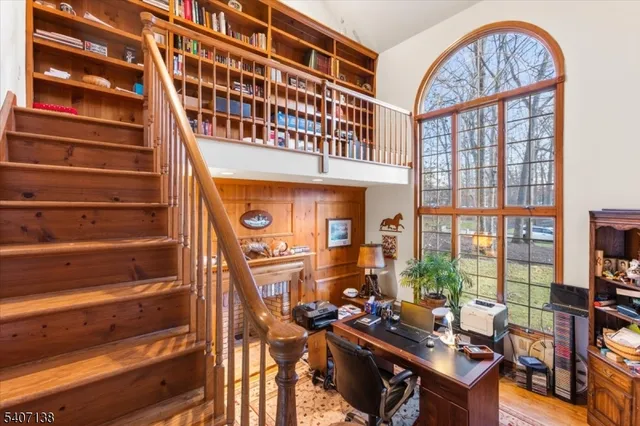 a work room with furniture