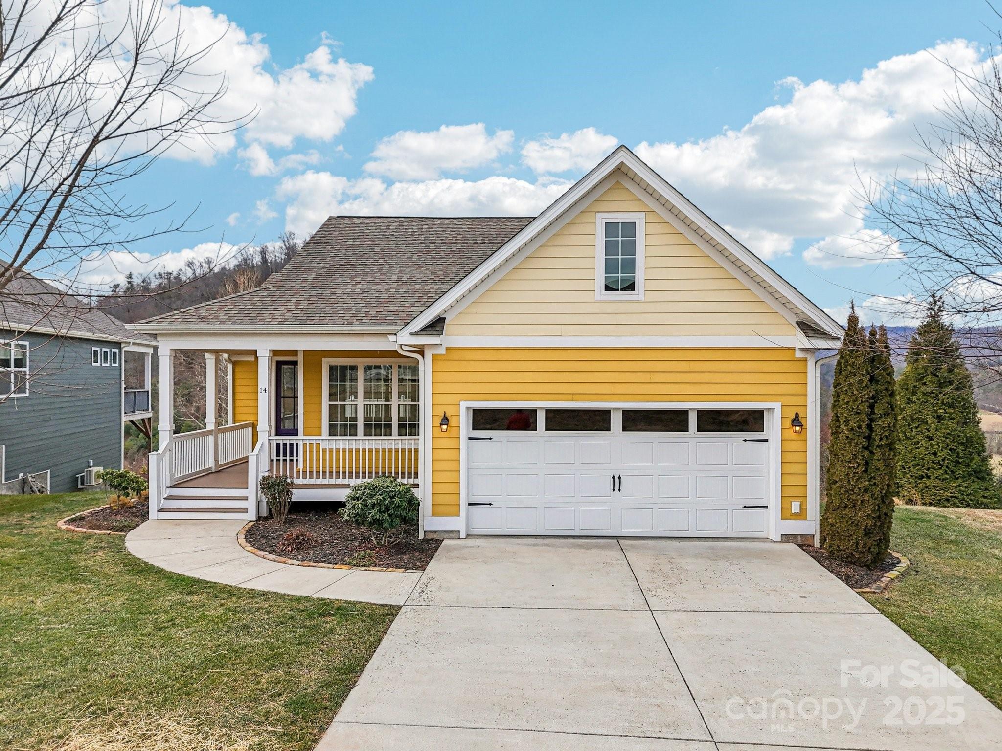 14 Rose Creek Road Leicester, NC 28748 - Photo 26 of 34 a view of house with backyard and trees in the background