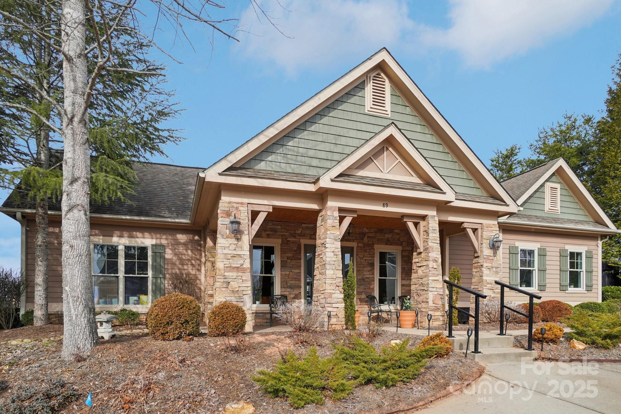 14 Rose Creek Road Leicester, NC 28748 - Photo 31 of 34 a front view of a house with garden