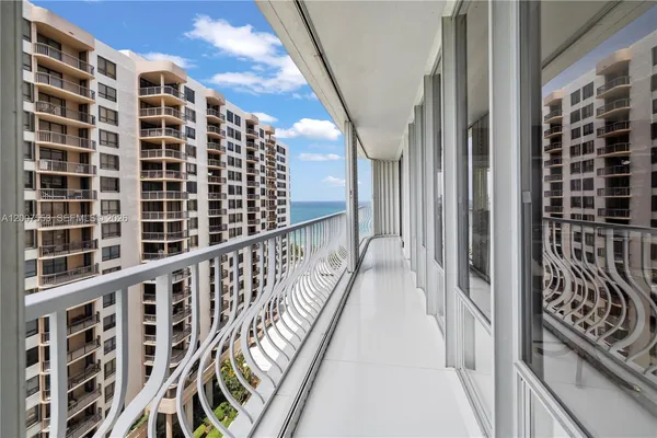 a view of a balcony