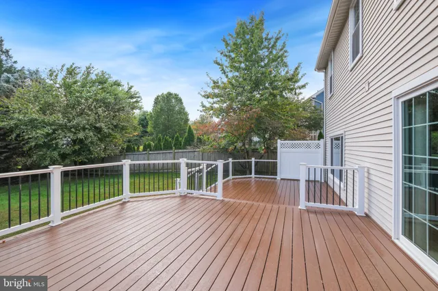 a view of a wooden deck