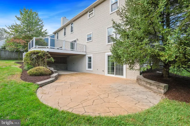 a view of a backyard with trees