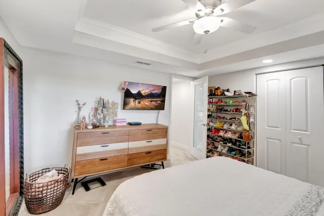 a view of a swimming pool with an outdoor space and seating area