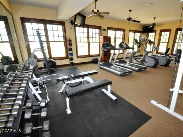 5202 Northstar, Unit 5202 Granby, CO 80446 - Photo 39 of 42 a room with gym equipment and windows