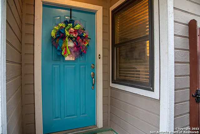 a view of a entryway door of the house
