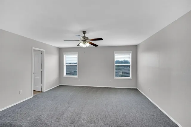 a view of a chandelier in a room
