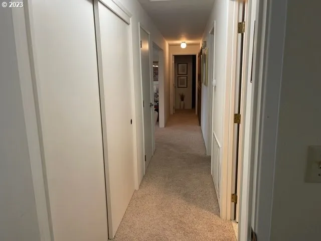 a view of a hallway with hallway