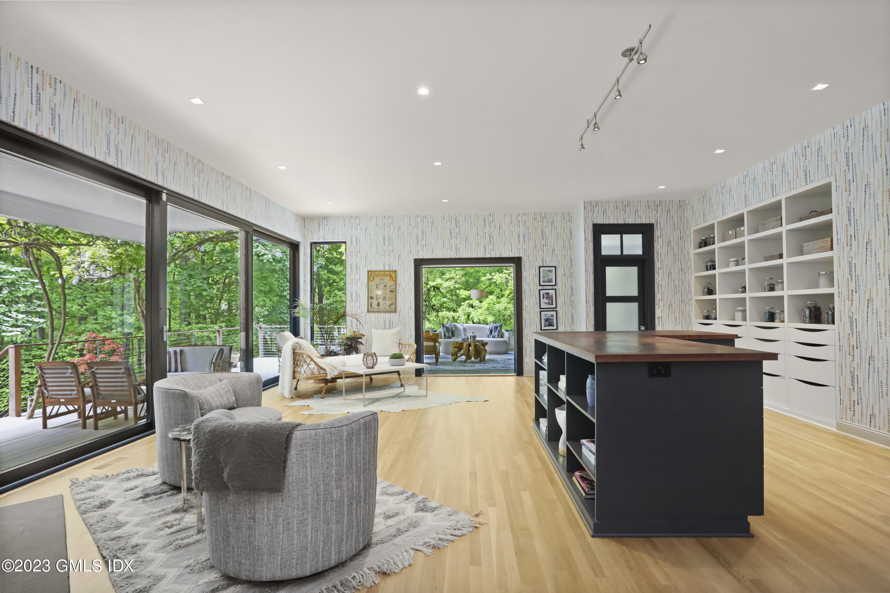 56 Dingletown Road Greenwich, CT 06830 - Photo 17 of 38 a living room with furniture and large windows