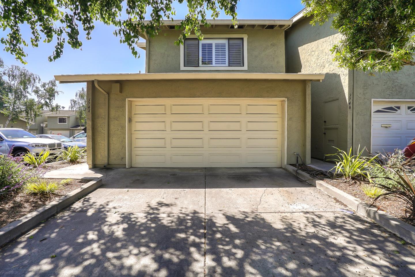 a front view of a house