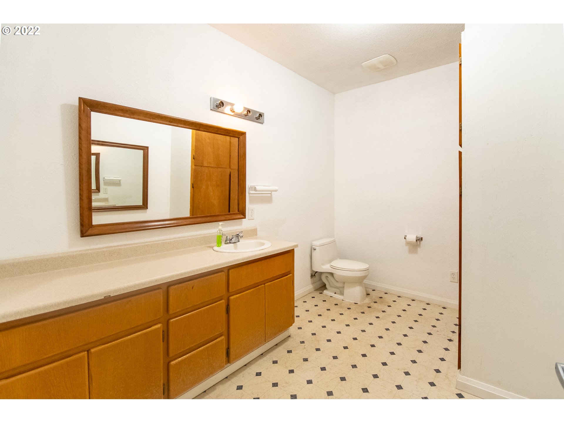 350 Bunker Hill Road Longview, WA 98632 - Photo 17 of 28 a bathroom with a sink a toilet and a mirror