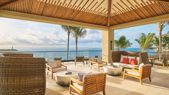 a outdoor living space with patio furniture