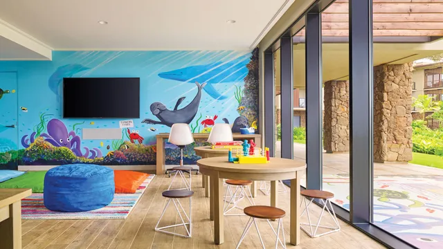 a room with furniture and a window