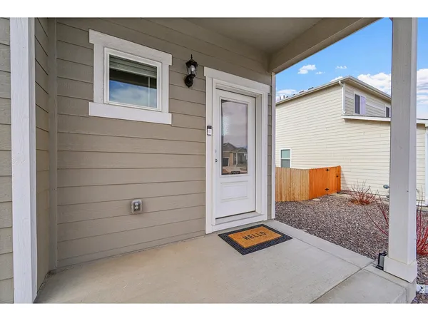 a view of front door of house