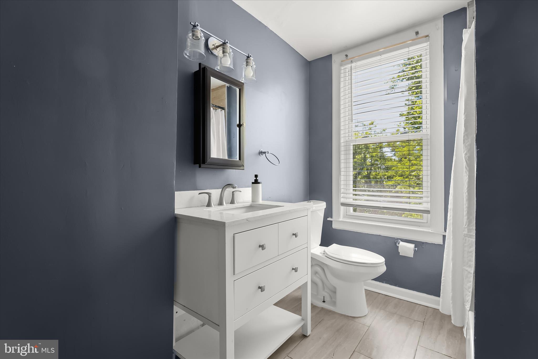 3534 Overview Road Baltimore, MD 21215 - Photo 18 of 28 a bathroom with a toilet sink and mirror