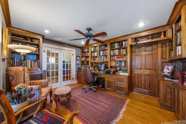 a work room with furniture