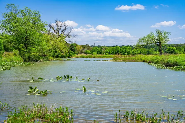 a view of a lake in middle of the house