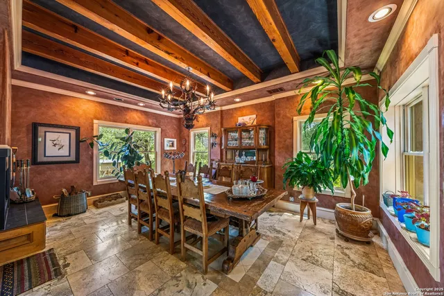 a outdoor living space with furniture