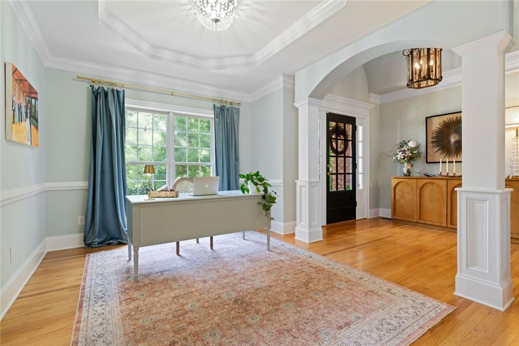 3095 Chattahoochee Trace Gainesville, GA 30506 - Photo 14 of 37 a view of a livingroom with furniture window and wooden floor
