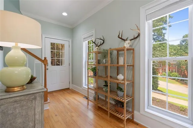 a view of livingroom with hardwood floor and window
